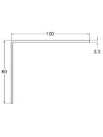 Cornière PVC 100 x 80 x 2,3 mm (longueur 2,5m) beige RAL 1015
