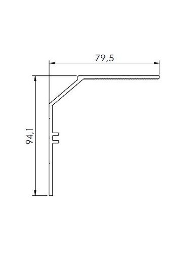 Habillage d'appui rénovation mono-paroi (longueur 2m) blanc RAL 9010