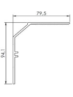 Habillage d'appui rénovation mono-paroi (longueur 2m) blanc RAL 9010