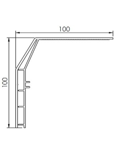 Habillage d'appui rénovation double-paroi (longueur 2m) gris grainé RAL 7016