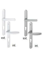 Double béquille sur plaque à saillie réduite extérieur inox avec 2 vis M4x80