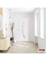 Porte d’entrée PVC SALOMÉ – Gamme Contemporaine – Design moderne & vitrage dépoli