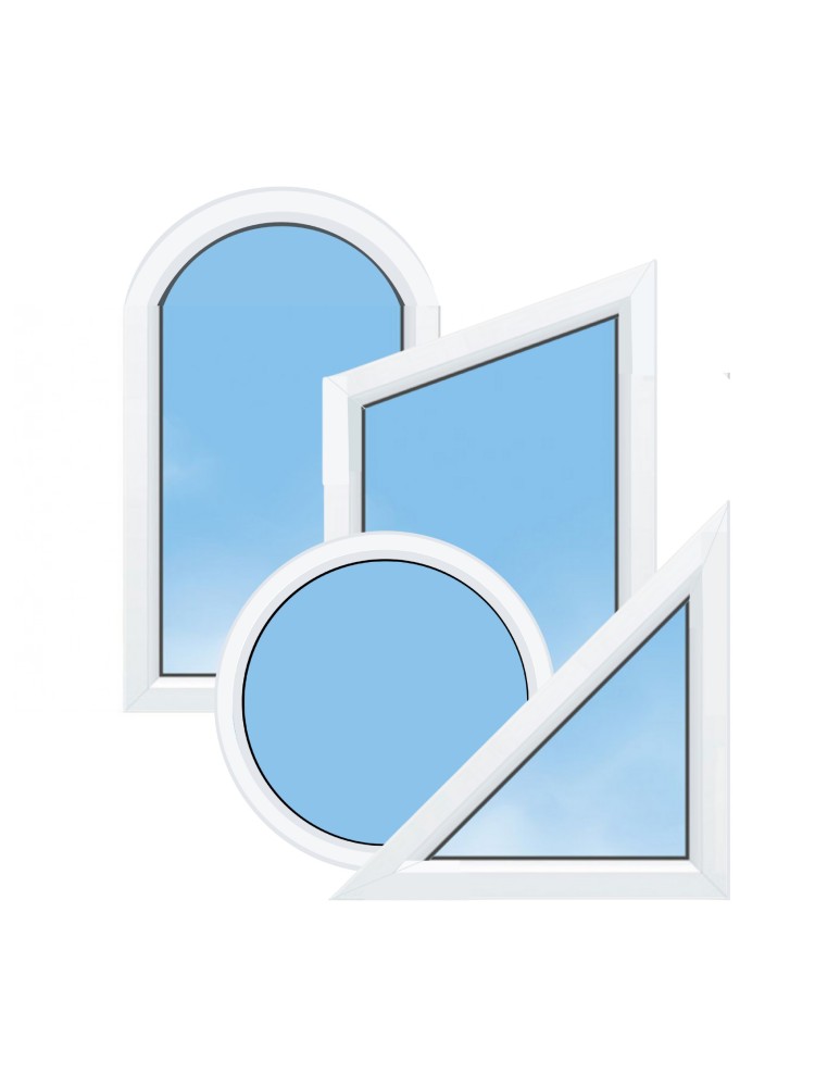 Fenêtre PVC de Forme sur Mesure – Gamme Élégance | Cintre, Trapèze, Triangle