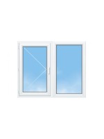 Fenêtre PVC 1 Vantail avec Fixe Droite – Gamme Élégance