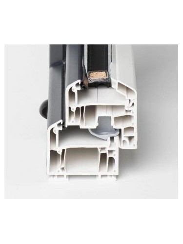 Porte de Service PVC Tiers Vitrée 1 Vantail sur Mesure – Gamme Élégance