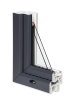 Porte de Service PVC Tiers Vitrée avec Fixe à Gauche sur Mesure – Gamme Élégance